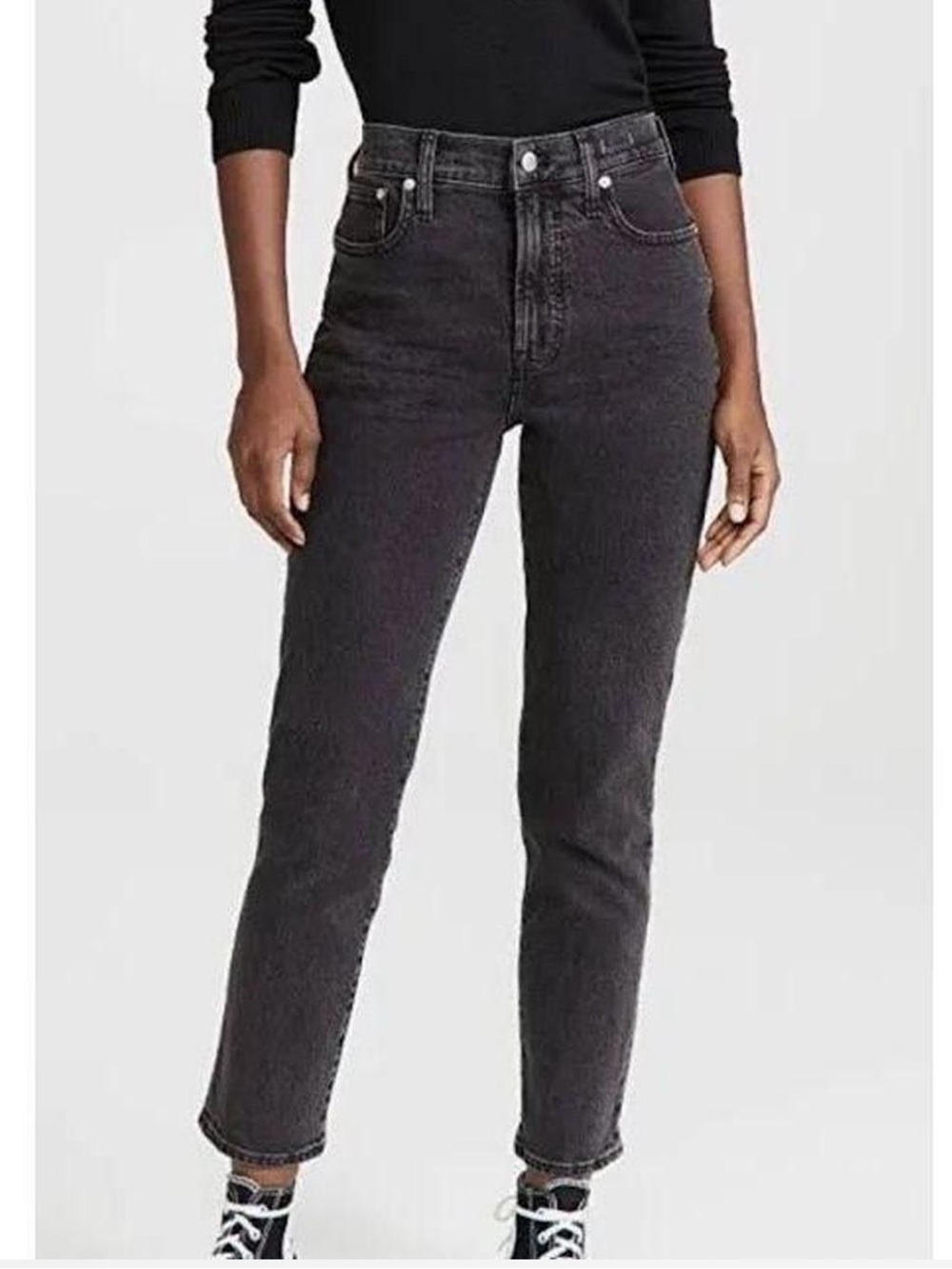 Madewell The Mid-Rise Perfect Vintage Jean Dark Gray Washed Size 25